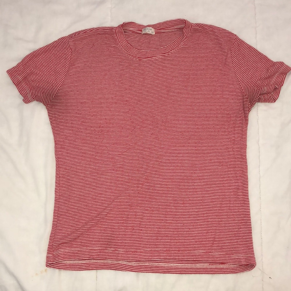 Brandy Melville red striped t shirt